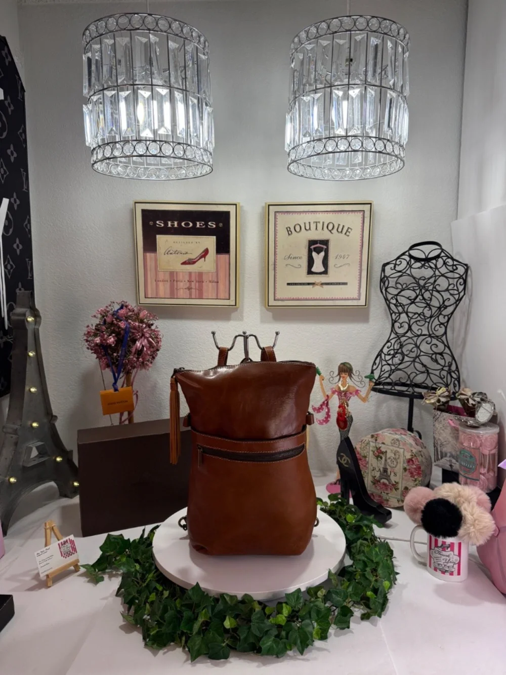 ECLECTIC PATRICIA NASH TASSEL RARE BROWN LEATHER 2-WAY BACKPACK BAG!